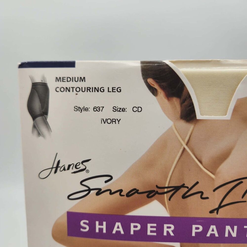 Hanes Smooth Illusions Shaper Pantyhose Size CD Ivory Style 637 - Picture 2 of 4